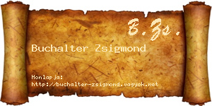 Buchalter Zsigmond névjegykártya